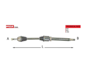 Ford Connect Sağ Aks 2002-2013  1.8TDCI 75/90/110PS